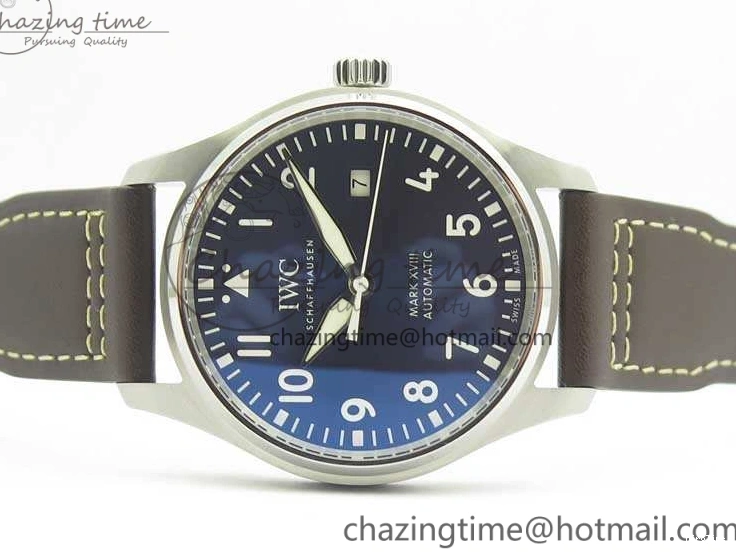 MIROTIME 0326 Mark XVIII Le Petit Prince IW327004 SS MKS 1:1 Best Edition Blue Dial On Leather Strap MIYOTA9015 V ComfortFit 7217